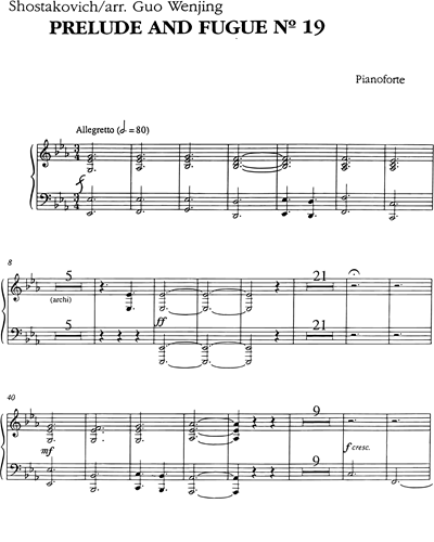 Prelude and fugue n. 19