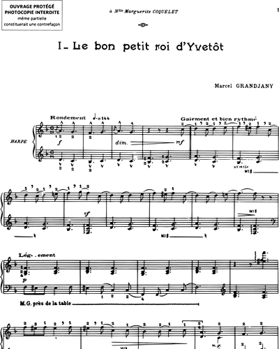 Le bon petit Roi d'Yvetôt (extrait de "Deux chansons populaires françaises")