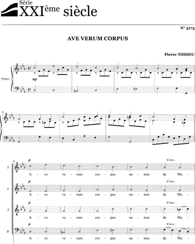 Ave verum Corpus - Tossou - SATB