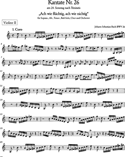 Kantate BWV 26 „Ach wie flüchtig, ach wie nichtig“