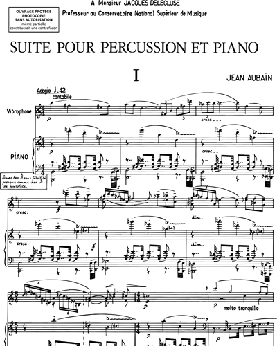 Suite pour percussion & piano