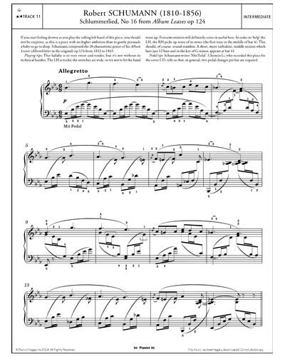 Schlummerlied, Op.124 No.16