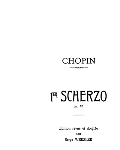 Scherzo, op. 20 No. 1