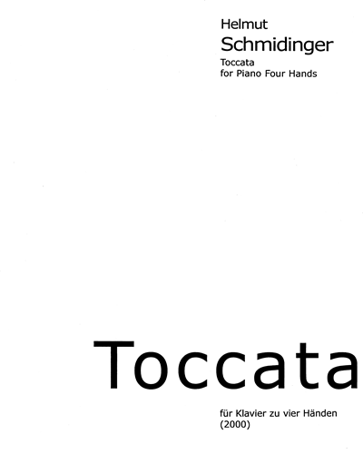 Toccata für Klavier zu vier Händen (2000)