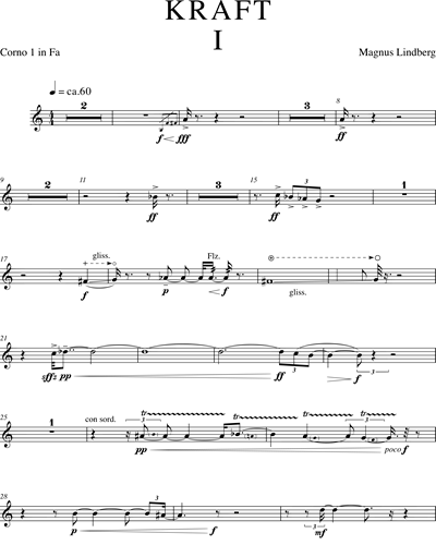 Horn 1/Tenor Tuba (Optional)/Wagner Tuba (Alternative)
