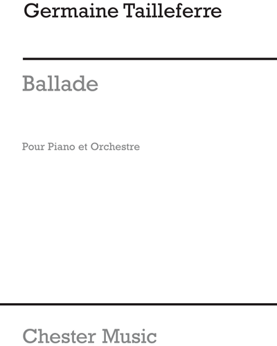 Ballade pour Piano et Orchestre (Réduction pour Deux Piano)
