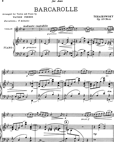 Barcarolle, Op. 37a No. 6