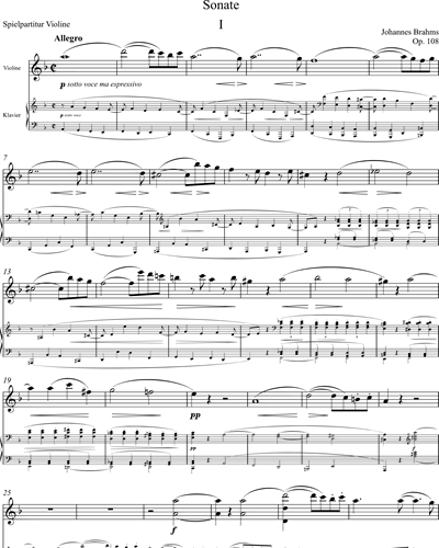 Sonata D Minor for Piano and Violin, op. 108