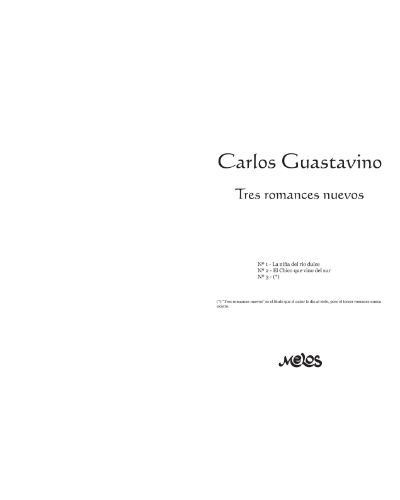 3 Romances Nuevos Sheet Music by Carlos Guastavino | nkoda