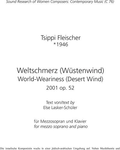 World Weariness (Desert Wind), op. 52