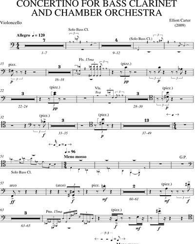 Concertino for Bass Clarinet and Chamber Orchestra