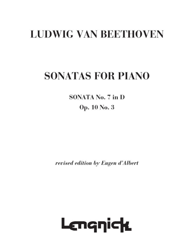 Sonata No. 7 in D (from "Sonatas for Piano")
