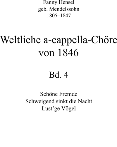 Secular a cappella choirs (from '1846 Vol. 4')