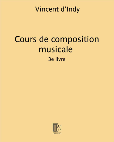 Cours de composition musicale - 3e livre