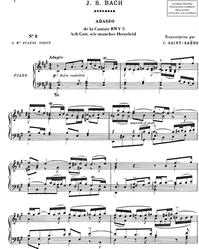 Adagio de la Cantate BWV 3 ("Ach Gott, wie manches Herzeleid")