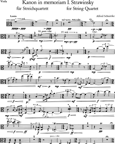 Canon in Memoriam Igor Stravinsky / Hymn II