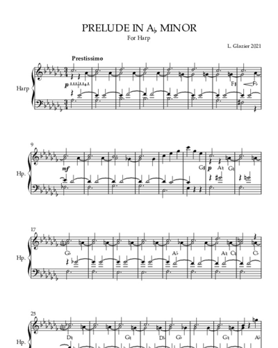 Prelude for Harp in A♭  Minor