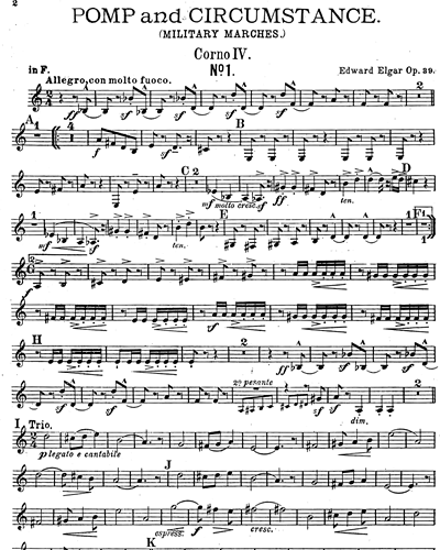 Pomp & Circumstance March No. 1, op. 39 (in D)