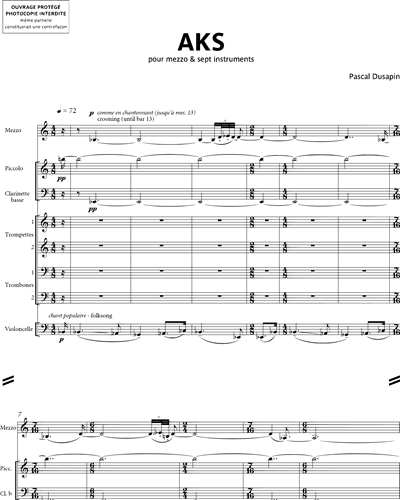Mezzo-soprano & Full Score