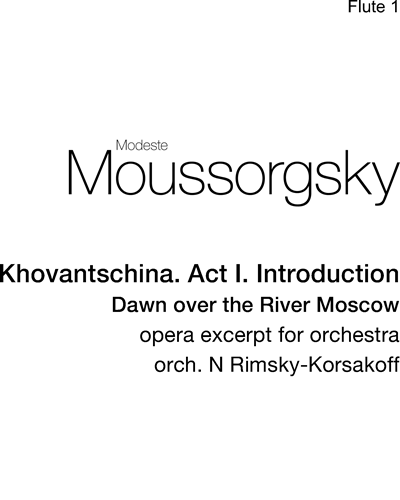 Dawn over the River Moscow (from "Khovantschina")