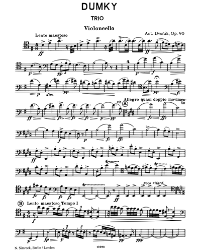 Dumky Trio in E minor, op. 90