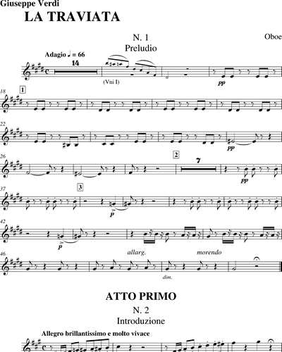 La traviata - Edizione per orchestra ridotta