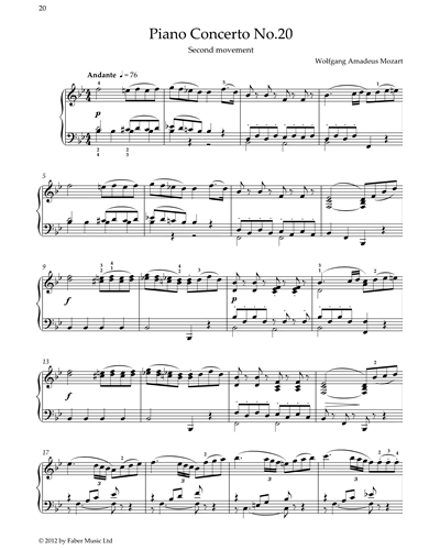 Piano Concerto No.20 2nd movt