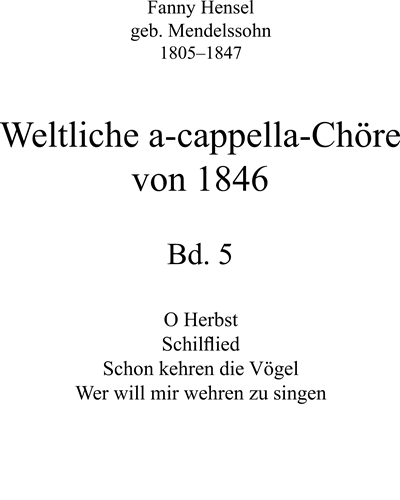 Secular a cappella choirs (from '1846 Vol. 5')