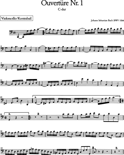 Ouvertüre (Suite) Nr. 1 C-dur BWV 1066