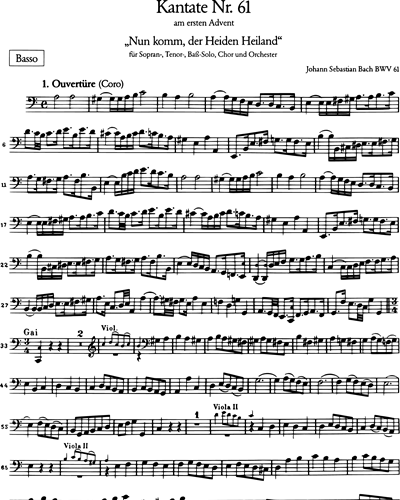 Kantate BWV 61 „Nun komm, der Heiden Heiland“