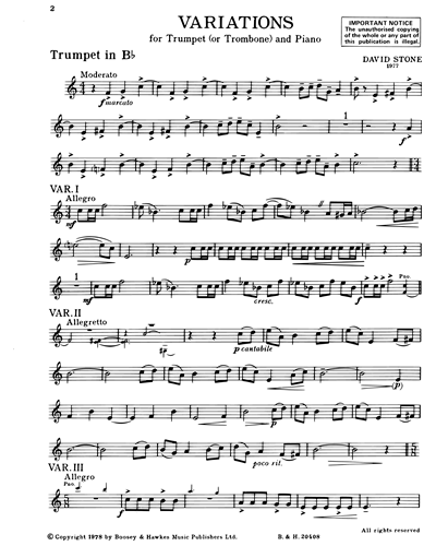 Variations for Trumpet