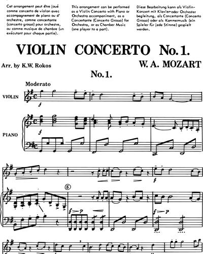 Violin Concerto No. 1 in G (1st position)