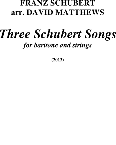 Three Schubert Songs