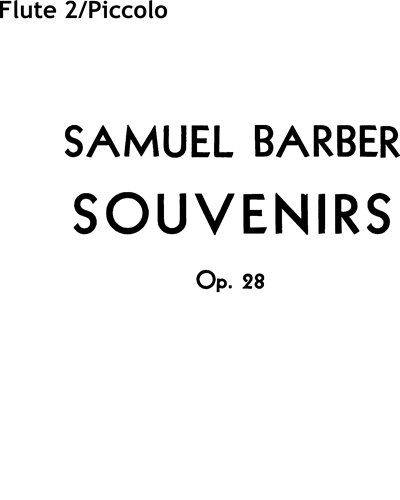 Souvenirs, Op. 28