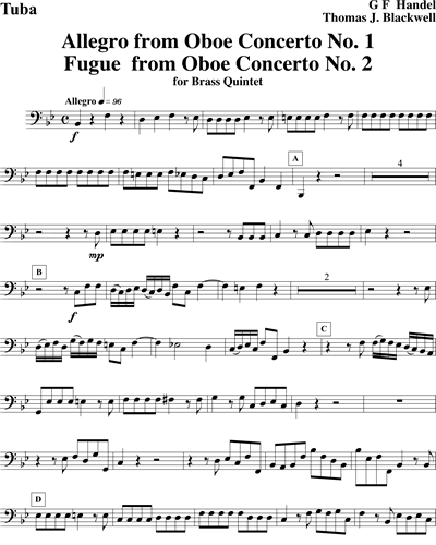 Allegro (from 'Oboe Concerto No. 1') | Fugue (from 'Oboe Concerto No. 2')