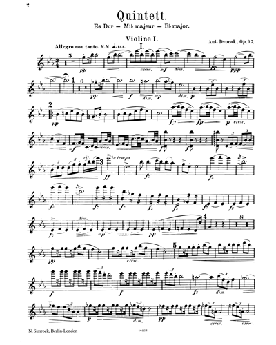 [String Quintet] Violin 1