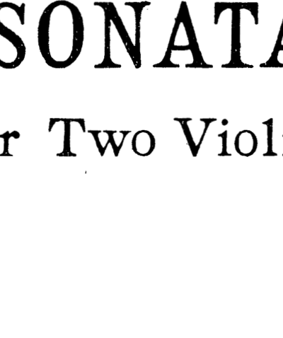 Sonata for Two Violins