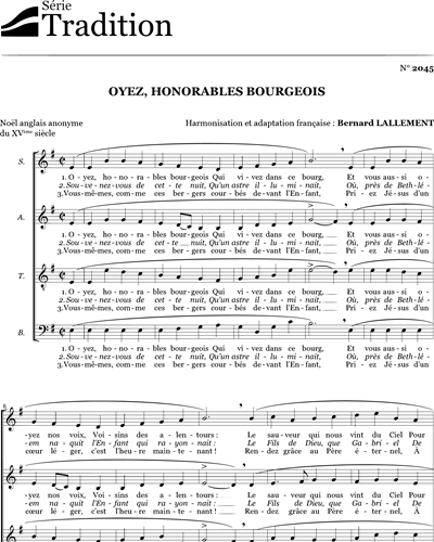 Oyez, honorables bourgeois !