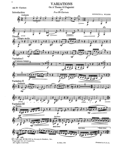 Clarinet 4 in Bb
