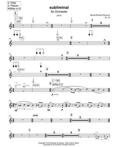 Flute 3/Piccolo 2/Alto Flute in G