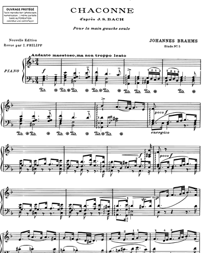 Chaconne (d'après la "Partita BWV 1004" de Johann Sebastian Bach)