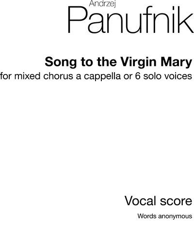 Song to the Virgin Mary
