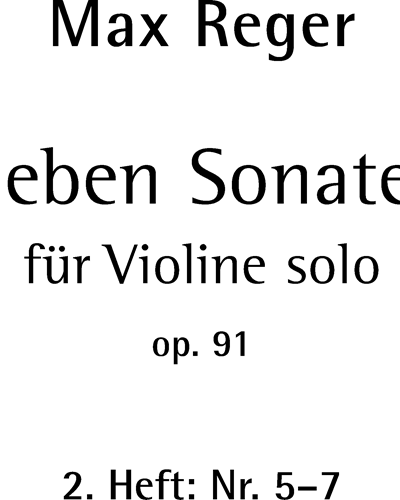 Seven Sonatas op. 91 Heft 2