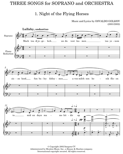 Three Songs for Soprano and Orchestra