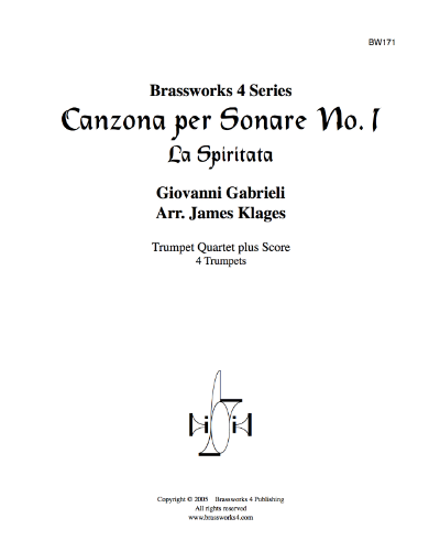 Canzona per Sonare No. 1, 'La Spiritata'