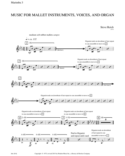Music for Mallet Instruments, Voices and Organ