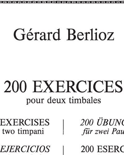 200 Exercices pour deux Timbales