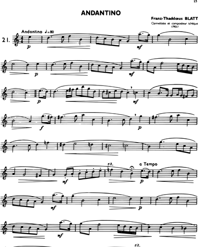La Clarinette Classique, Vol. B: Andantino