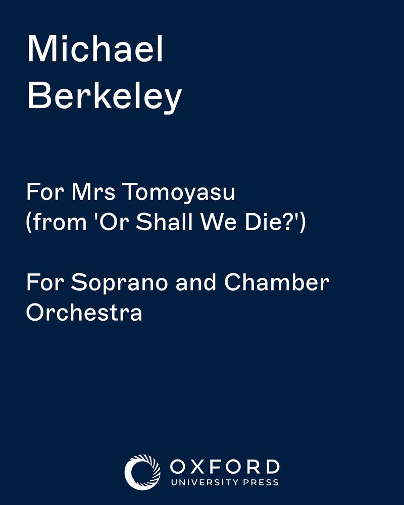 For Mrs Tomoyasu (from 'Or Shall We Die?')