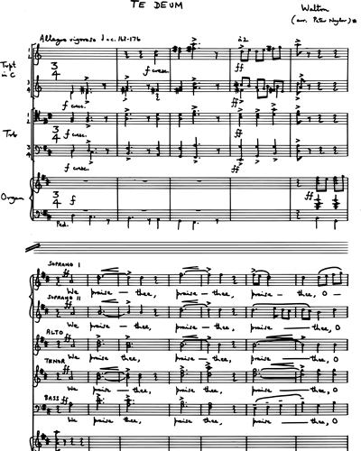 Full Score & Mixed Chorus & Organ